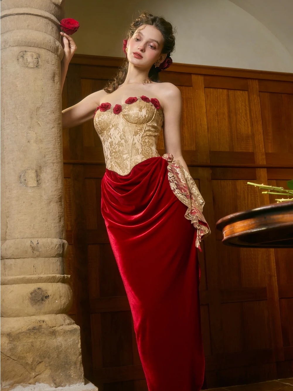 NEW LaceMade Wild Rose Spain Corset Dress Size XS - Picture 8 of 16
